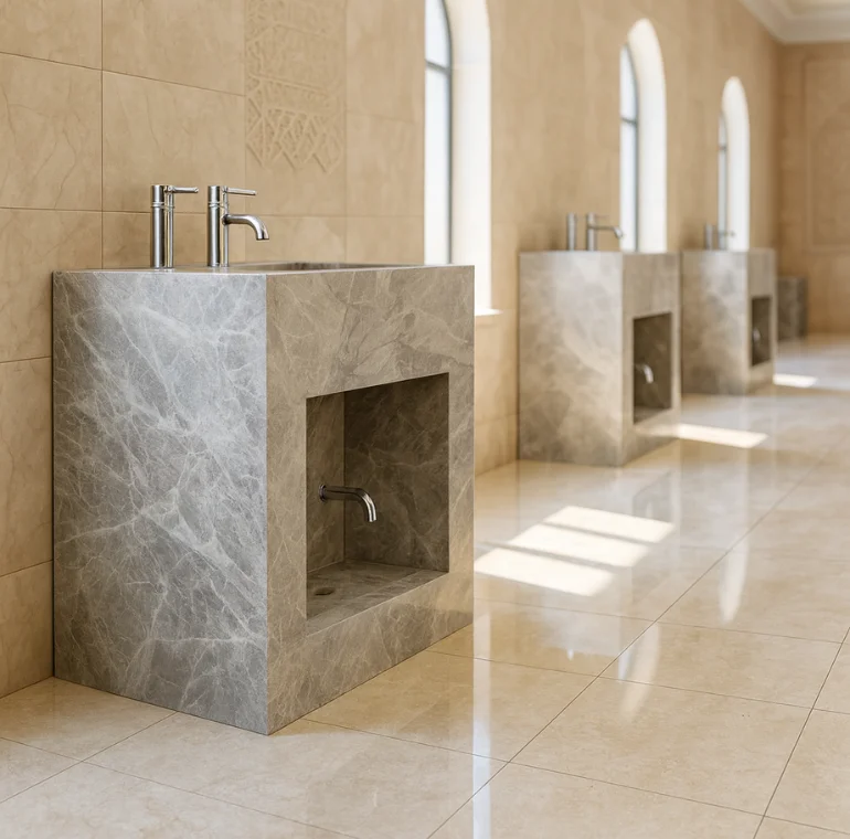 Al Buraq Square Dual Wudu Basin