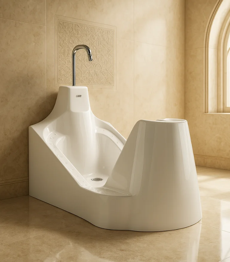 Wudu Foot Basin with Stool