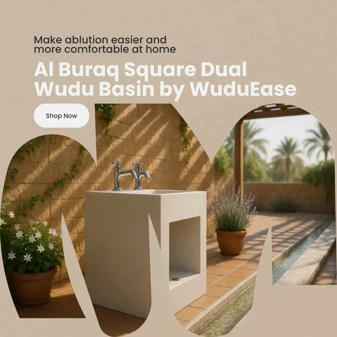 WuduEase Al Buraq Square Dual Wudu Basin