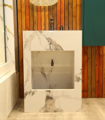 WuduEase Al Buraq Square Dual Wudu Basin UK Bronze Marble