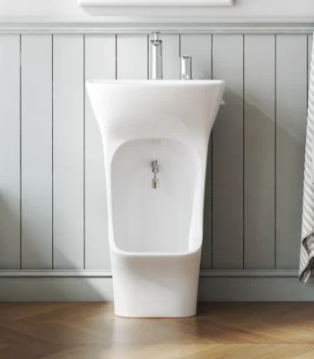 WuduEase Ceramic Easy Dual Level Wudu Basin with Mixer