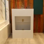 wudu basin with foot wash Off White