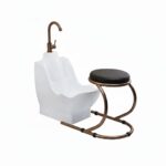 Foot Bath Wudu Basin with Chair Brushed Bronze