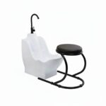 Foot Bath Wudu Basin with Chair Matt Black