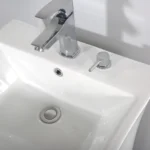 Ablution basin with tap