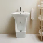 Dual Level Ceramic Wudu Basin with Mixer