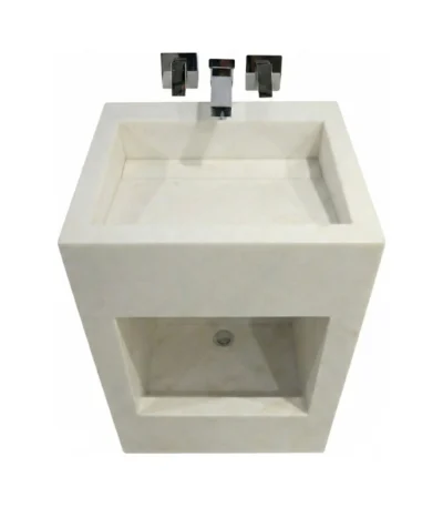 Dual Level Linear Waste Wudu Basin with Wall Mounted Taps UK