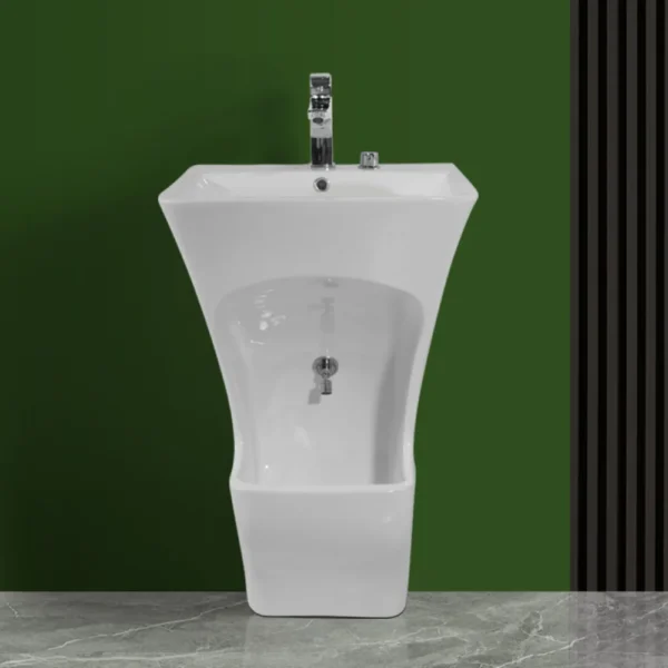 Easy Ceramic Dual Wudu Basin with Mixer